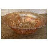 Carnival glass bowl