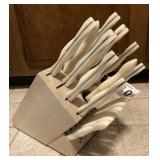 Cutco knife set and block