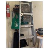 Ladder, umbrellas, rubber mat, bags and more