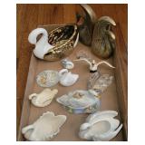 Swan and duck figurines