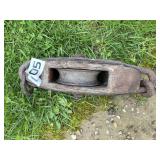 Vintage Wooden Pulley