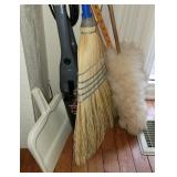 Yardsticks and cleaning supplies
