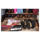 Mens shoes and shoe polishing equipment