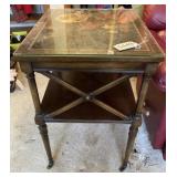 Glass top side table