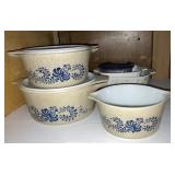 (3) Pyrex casserole dishes