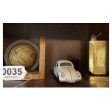 Light, globe, diecast Volkswagon, more