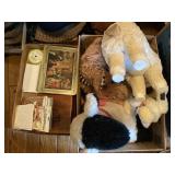 Stuffed animals, tin, greeting cards, more