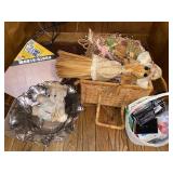 Photo albums, floral decor