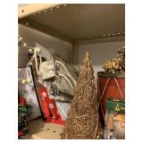 Present bags, snowman, and misc Christmas decor