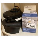 Waffle iron, egg cooker