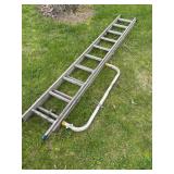 Aluminum extension ladder, support