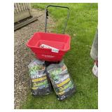 Earthway lawn spreader, supplies