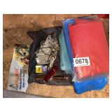 Tarps, knife, rope, more