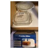 Casserole dishes, food chopper