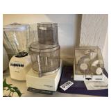 Blender, food processor and attachments