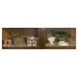 English porcelain, glass dishes and more