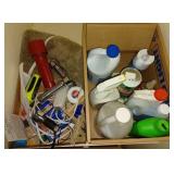 Flashlights,  used cleaning supplies and more