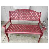 4' metal bench
