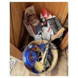 Basket, trimmer wire, bird seed and more