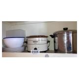 Crockpot, stock  pot, Franciscan Whitestone ware