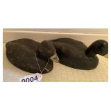 (2) Wooden Duck Decoys
