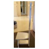 (2) Armchair clip tables, stand