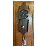Pendulum Clock, barometric pressure gauge