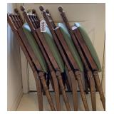 Wood Card table & 4 folding chairs