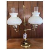Double electric hurricane lamp