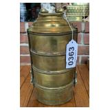 Oriental brass lunch pale