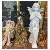 Angel, nativity, candle and more