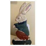 Cast iron bunny door stop