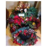 (3) wreaths and greenery