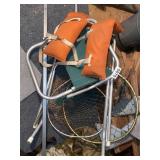Fishing nets, life jacket, chairs