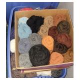 Tote and box of yarn