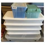 (7) various Plastic totes