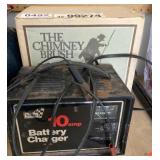Chimney brush, battery charger