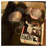 Canisters, chopper, hot pads and cookie sheet