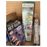 Plastic sheeting, jet gun, wheelbarrow conversion