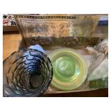 Glass dishes, vase, picture
