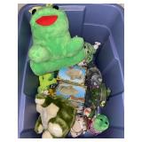 Frog decor and stuffed animals