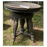Antique glass ball clawfoot piano stool