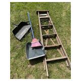 Step ladder dustpan scoop, more