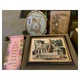 Sign decor and signed colonial pictures