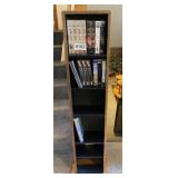VHS storage shelf with VHS movies