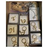 Keychains, costume necklaces
