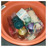 Candles, holders, tub and more
