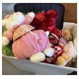 Tote of stuffed toys