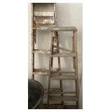 (2) wooden ladders