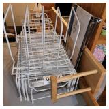 Wood and metal cupboard racks/shelves